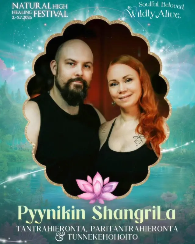 ✨️ Enää 3,5 viikkoa kesän upeimpaan tapahtumaan, nimittäin Natural High Healing -festareille, eli tuttavallisemmin Natuille! 😍 ✨️@naturalhighhealingfestival on Pohjoismaiden suurin päihteetön hyvinvointifestivaali, joka järjestetään Nopperlan tilalla Uudessakaupungissa 2.-5.7.2026. 🪷Tänä vuonna myös Pyynikin ShangriLa on mukana Natuilla! 🤩 Löydät meidät Healer's Oasis -alueelta tarjoamasta sekä yksilö- että parihoitoja. Olemme valtavan innoissamme päästessämme tarjoamaan festareilla hoitoja, jotka kutsuvat pysähtymään, rentoutumaan ja palaamaan yhteyteen oman kehon kanssa! 💛✨️ Tuukan tunnekehohoidossa yhdistyvät kehollinen läsnäolo, kosketus ja tunnetyöskentely. Hoito auttaa vapauttamaan jännityksiä ja vahvistamaan yhteyttä omiin tunteisiin ja tarpeisiin.✨️ Tantrahieronnassa yhdistyvät tietoinen kosketus ja hengitys. Hoito kutsuu rentoutumaan, syventämään kehoyhteyttä ja herättelemään elinvoimaa.✨️ Paritantrahieronta tarjoaa pareille mahdollisuuden pysähtyä yhdessä rentoutumaan ja nauttimaan. Hoito tukee läheisyyttä, luottamusta ja syvempää yhteyttä toiseen.Jos olet tulossa Natuille, tule moikkaamaan meitä ja kokemaan hetki rauhaa, läsnäoloa ja kokonaisvaltaista hyvinvointia. Ajanvaraus hoitoihin on nyt auki, linkki biossa! 🌿Nähdään heinäkuussa Natuilla! 🌸🙏☀️