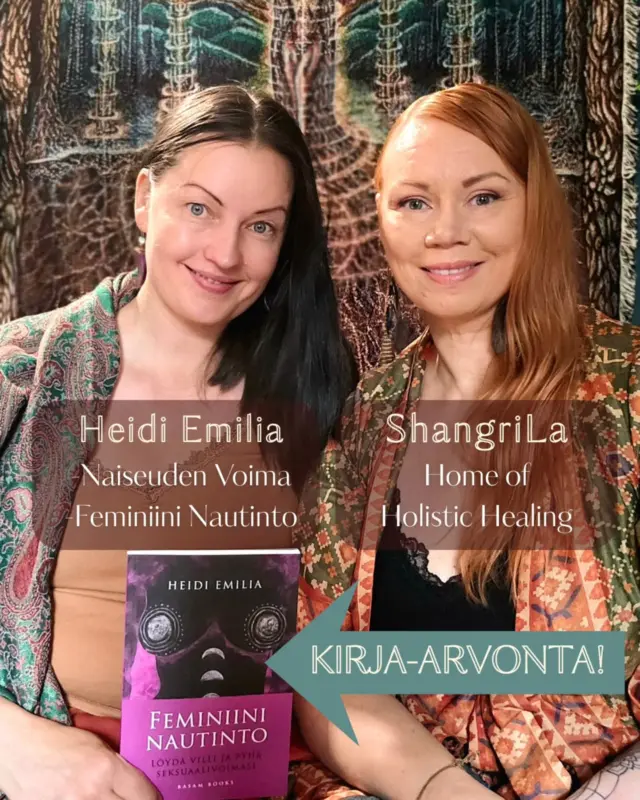 ShangriLa Home of Holistic Healing on mukana @viikinsaarisummervibes -festareilla la 6.6.2026 yhdessä @feminiini.nautinto Heidin kanssa! 💖Tervetuloa käymään Hyvinvointibasaarissa pisteellämme
✨️ osallistumassa Heidin Feminiini nautinto -kirjan arvontaan
✨️ ottamassa kaunis hennatatuointi
✨️ kuulemassa mitä Tuukan tarotkortit sinulle kertovat
✨️ tai kokeilemassa miltä tuntuu shibarisidonta!
✨️ Sään salliessa Riina tarjoaa myös thaijoogahierontaa! 🤩Pisteellämme on tavattavissa myös mielenvalmentaja ja hypnoterapeutti Jenika @miete_jenikasilosuo sekä kohdun parantaja ja hedelmällisyysvalmentaja  Liina @shamamanic 🪷Tule moikkaamaan ja kuulemaan samalla ShangriLan toiminnasta, kuten hoidoista ja tilavuokrauksesta, sekä nappaamaan itsellesi tarjouksia palveluistamme! 🌿